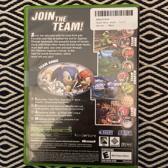 ❤️Xbox Sonic Heroes - Picture 2 of 4